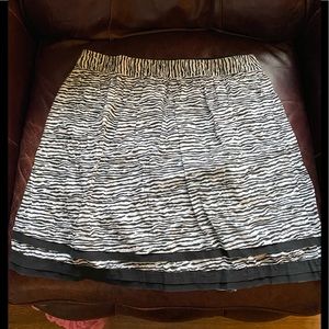Loft zebra stripe skirt.